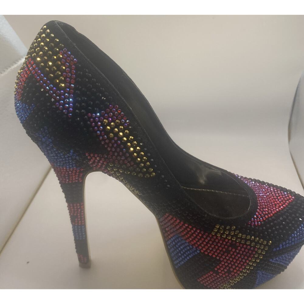 Mascote Beaded Platform Barbie Core Stripper Pole Dancer High Heels Shoes Size 8 - Picture 5 of 14